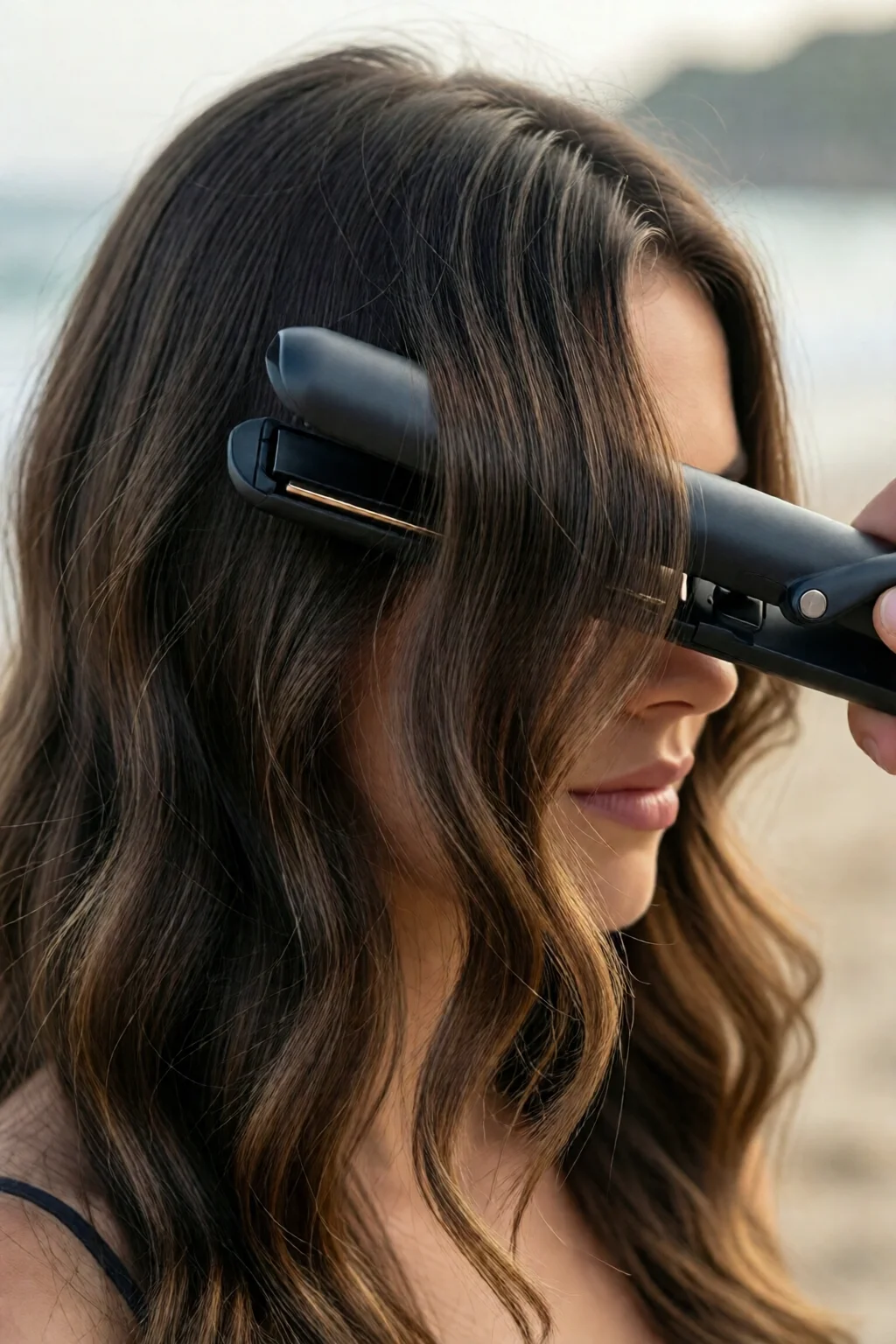 how to do beach waves with flat iron