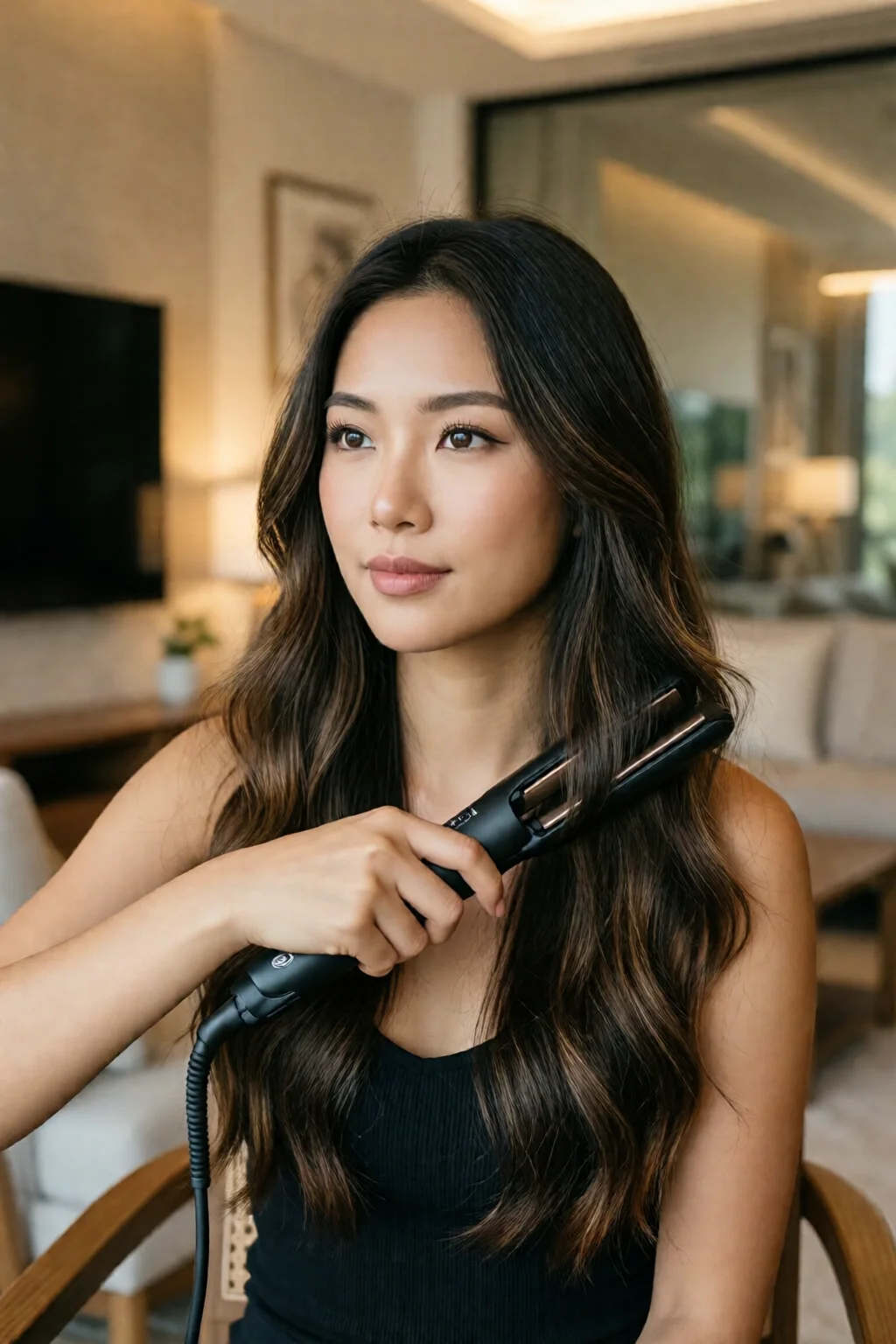 how to do beach waves with flat iron