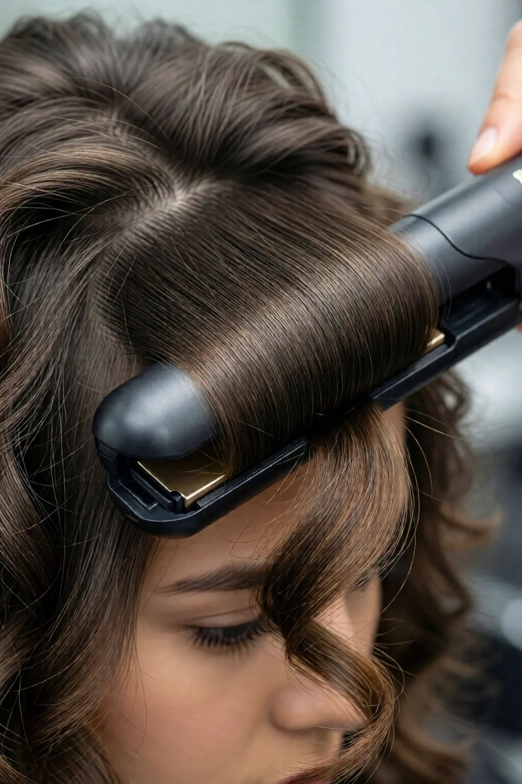 how to curl hair with straightener