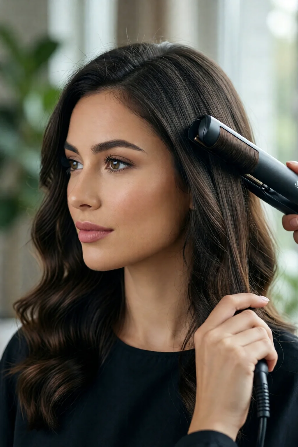 how to curl hair with straightener