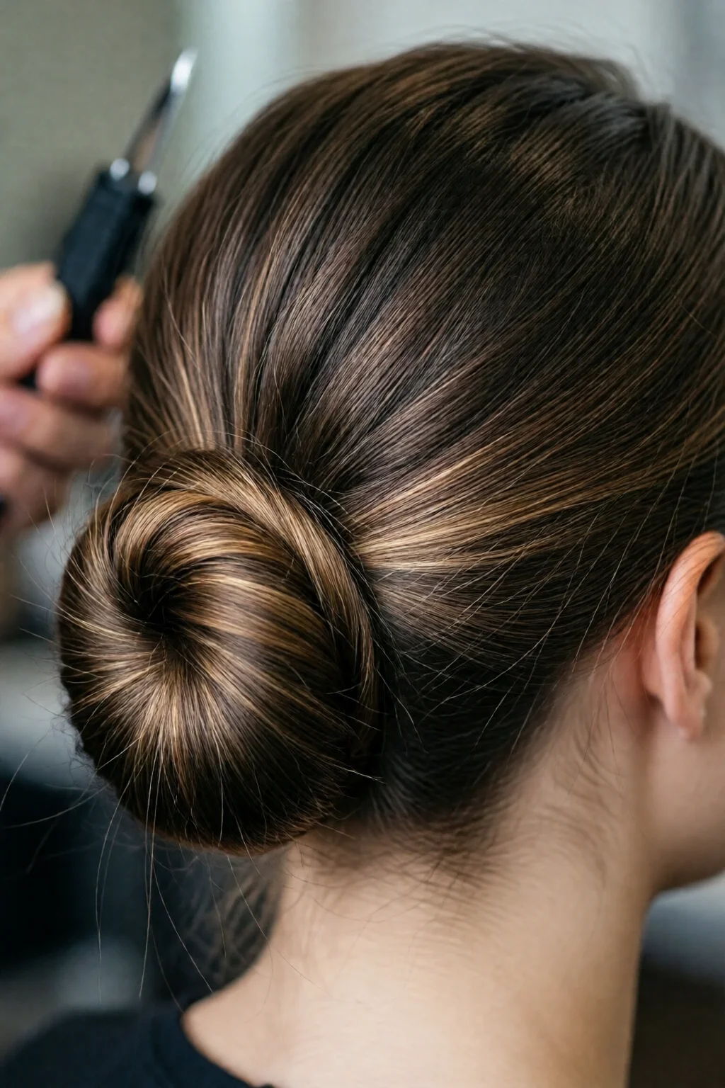 how to do a sleek low bun