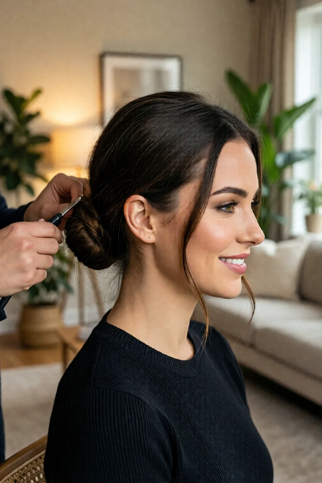 how to do a sleek low bun