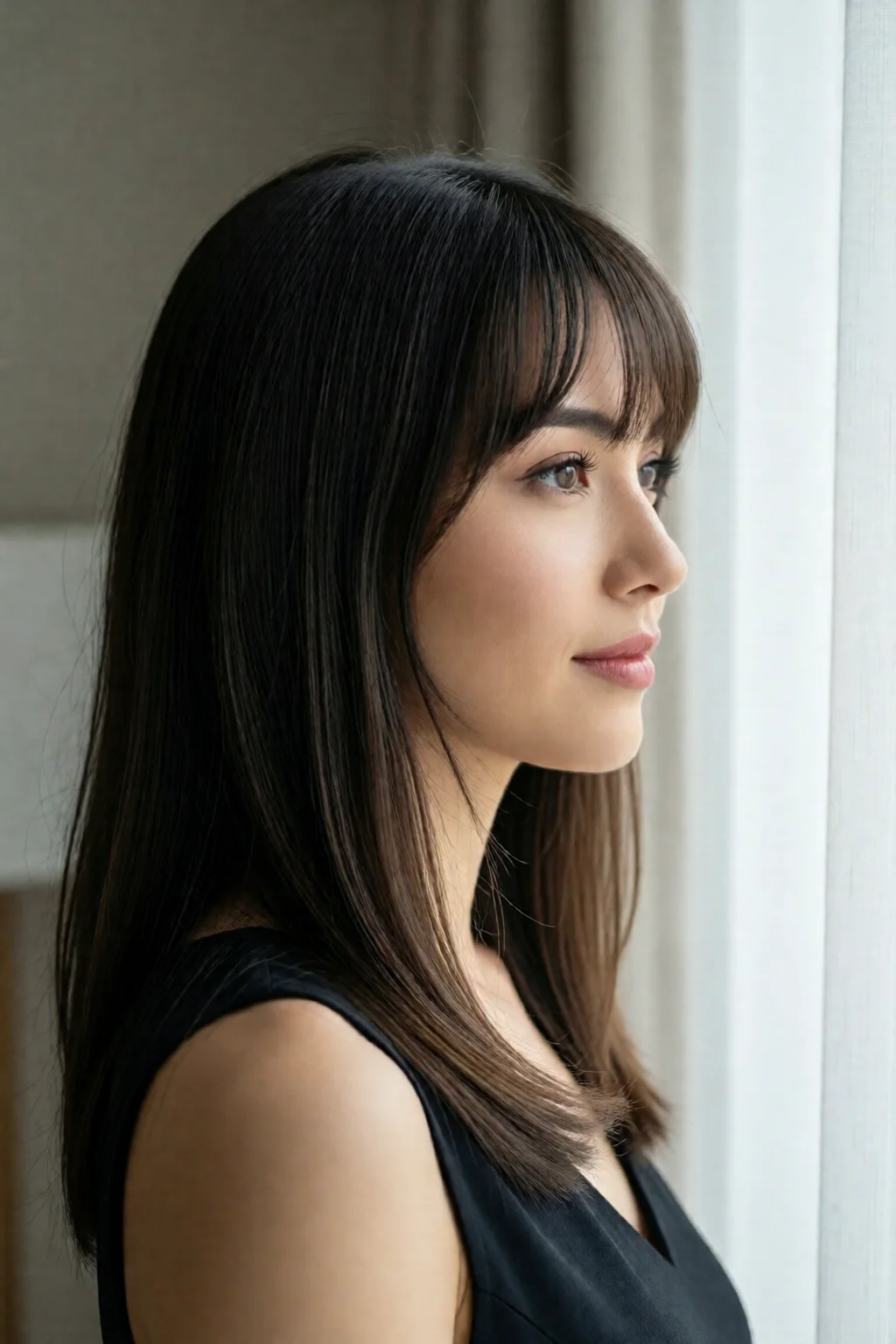 how to style curtain bangs at home