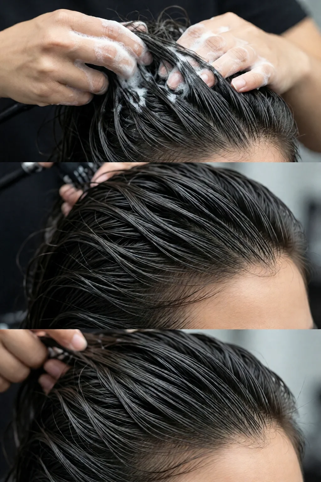 how to wash hair properly step by step