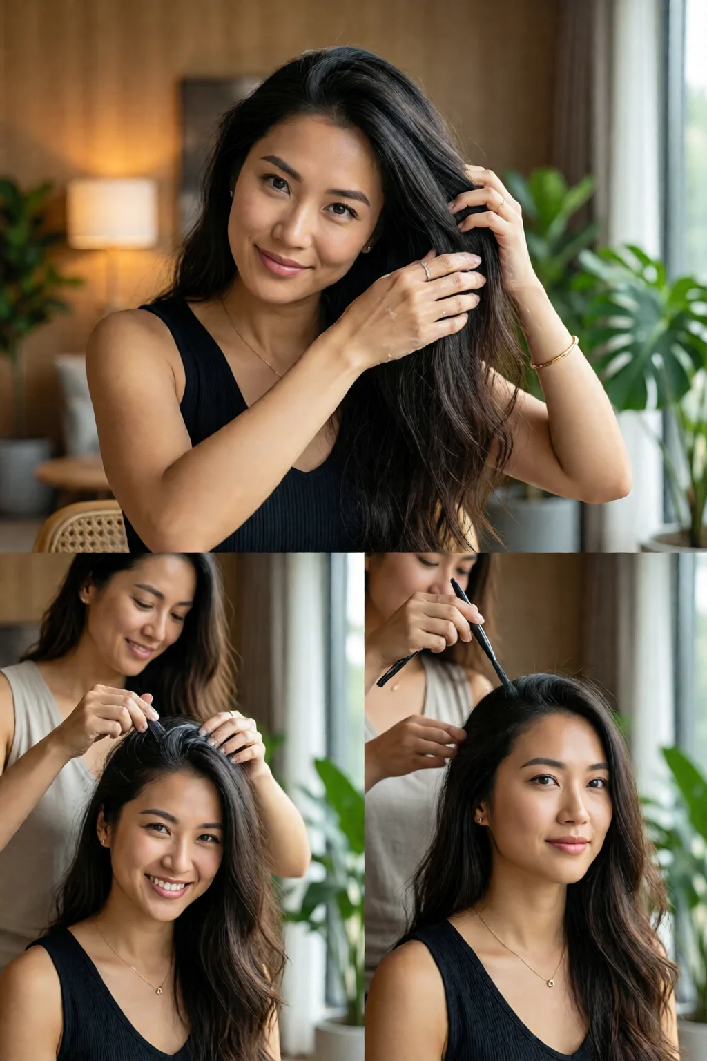 how to wash hair properly step by step