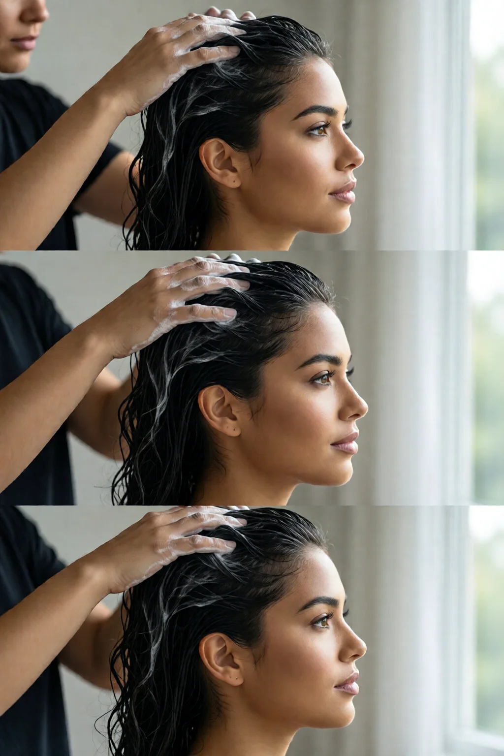 how to wash hair properly step by step